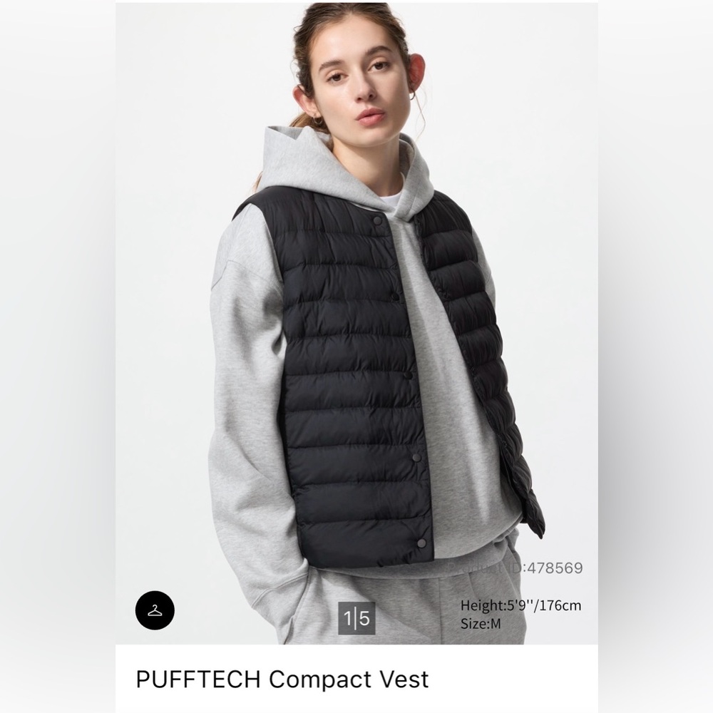 Black Pufftech Compact Vest